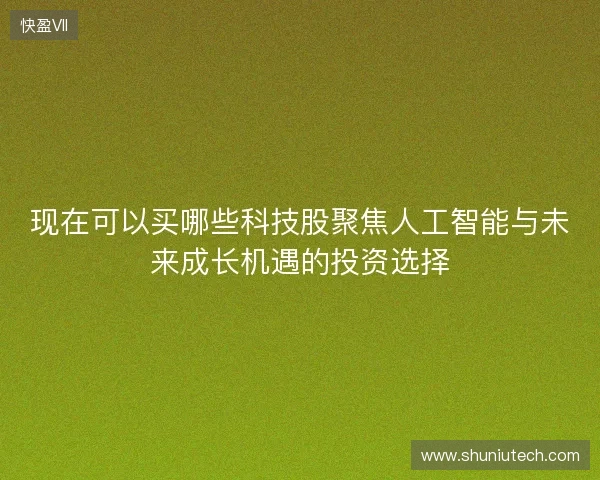 现在可以买哪些科技股聚焦人工智能与未来成长机遇的投资选择